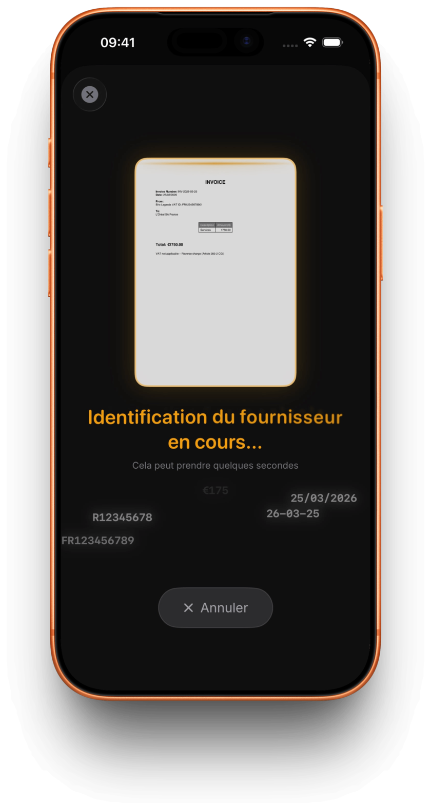 Nett en train de scanner une facture avec l’IA